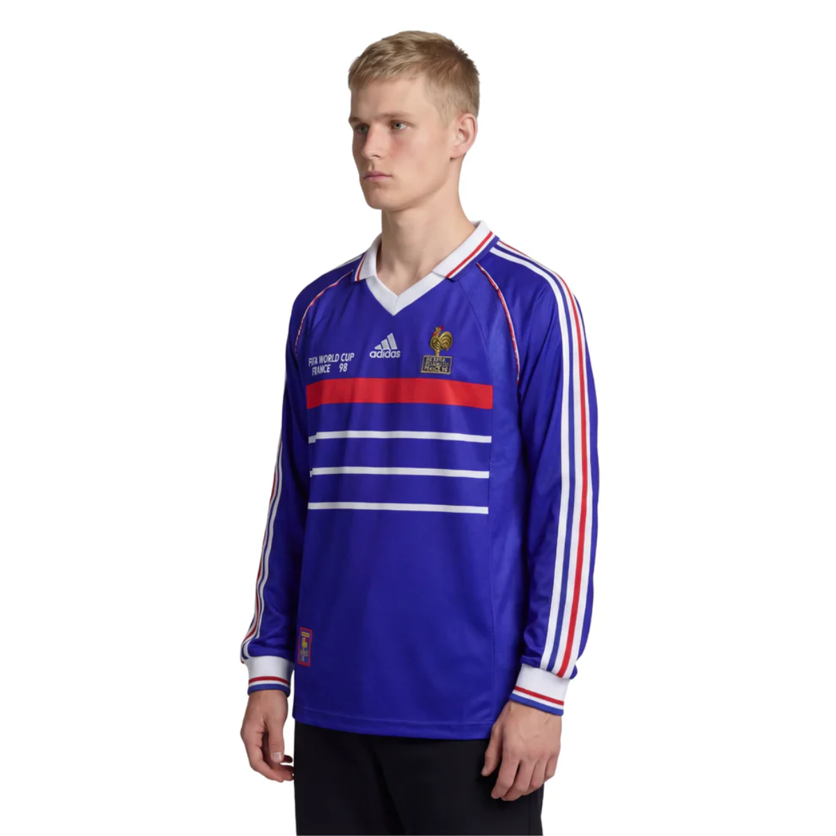 Langarm-Trikot Frankreich Heim Retro 1998